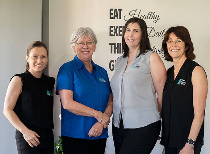 Chiropractor Toormina NSW Celia Burrows And Megan Laffey With Carol Stapleton And Jess Ward